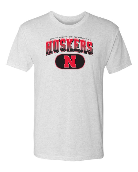 Nebraska Huskers Premium Tri-Blend Tee Shirt - Full Color Huskers Fade with Block N