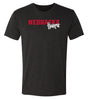 Nebraska Huskers Premium Tri-Blend Tee Shirt - Script Huskers Overlap Nebraska