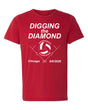 Nebraska Huskers Premium Tri-Blend Tee Shirt - Nebraska Volleyball Digging the Diamond