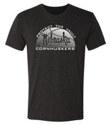 Nebraska Huskers Premium Tri-Blend Tee Shirt - Script Nebraska Basketball
