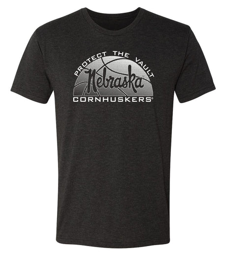 Nebraska Huskers Premium Tri-Blend Tee Shirt - Script Nebraska Basketball
