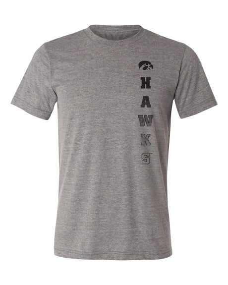 Iowa Hawkeyes Premium Tri-Blend Tee Shirt - Vert Hawks Fade with Tigerhawk