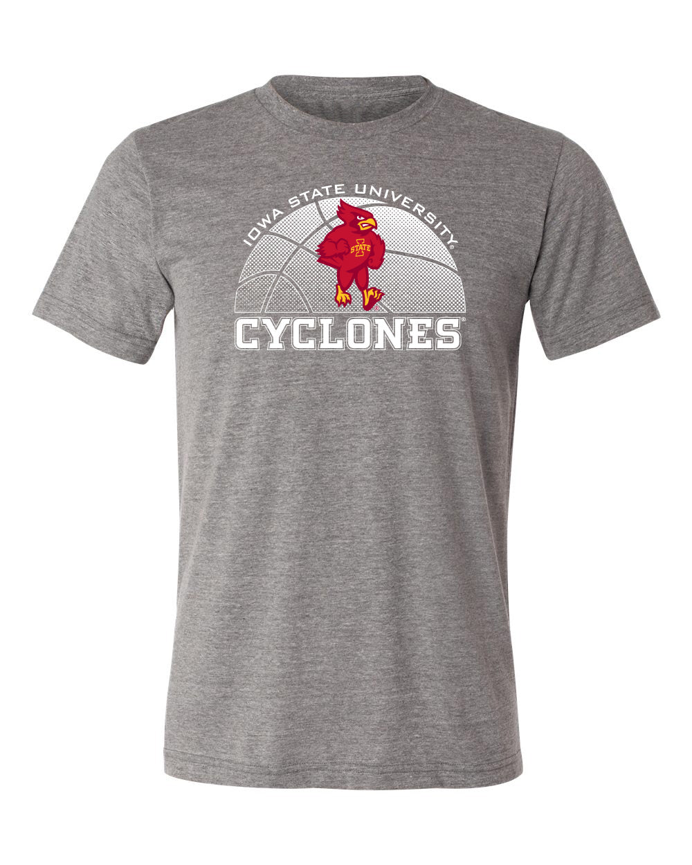 Iowa State Cyclones Premium Tri-Blend Tee Shirt - Iowa State Basketball with Cy