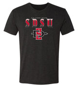San Diego State Aztecs Premium Tri-Blend Tee Shirt - SDSU Full Color Fade Aztecs Logo