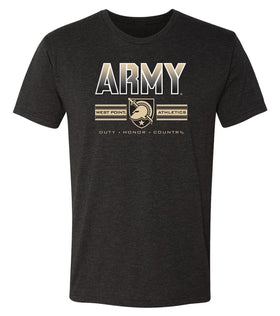 Army Black Knights Premium Tri-Blend Tee Shirt - Army Full Color Fade Primary Logo