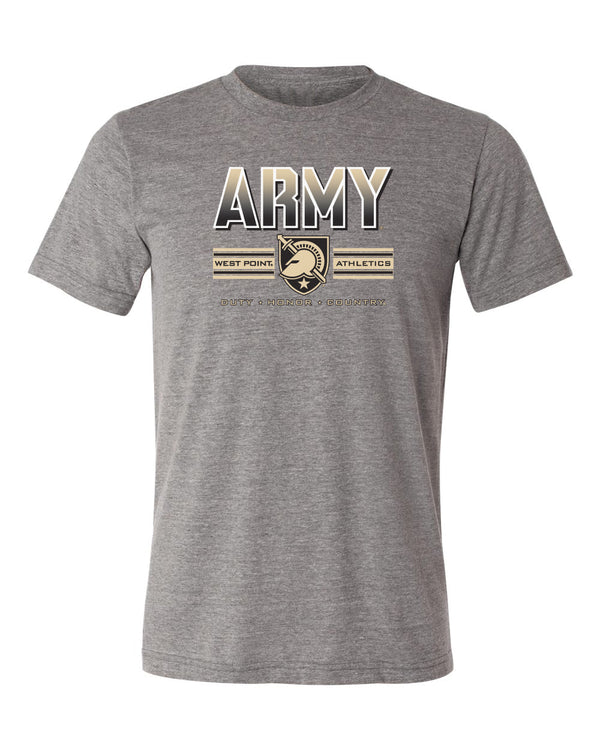 Army Black Knights Premium Tri-Blend Tee Shirt - Army Full Color Fade Primary Logo