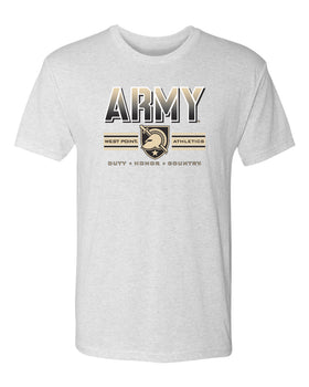 Army Black Knights Premium Tri-Blend Tee Shirt - Army Full Color Fade Primary Logo