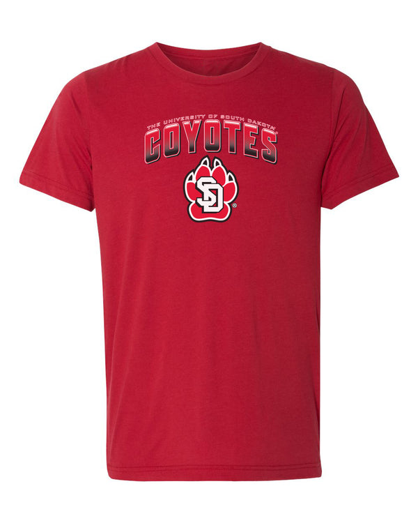 South Dakota Coyotes Premium Tri-Blend Tee Shirt - Coyotes Full Color Fade Primary Logo