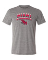 Miami University RedHawks Premium Tri-Blend Tee Shirt - Miami RedHawks Full Color Fade Hawk M Logo