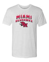 Miami University RedHawks Premium Tri-Blend Tee Shirt - Miami RedHawks Full Color Fade Hawk M Logo