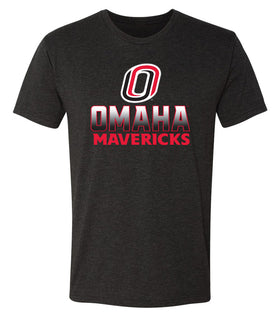 Omaha Mavericks Premium Tri-Blend Tee Shirt - Full Color Fade Omaha