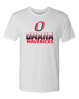 Omaha Mavericks Premium Tri-Blend Tee Shirt - Full Color Fade Omaha