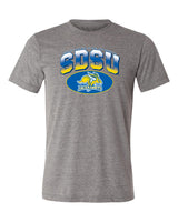 South Dakota State Jackrabbits Premium Tri-Blend Tee Shirt - SDSU Full Color Fade Plus Primary Logo