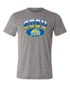 South Dakota State Jackrabbits Premium Tri-Blend Tee Shirt - SDSU Full Color Fade Plus Primary Logo