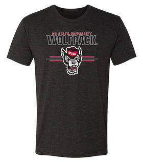 North Carolina State Wolfpack Premium Tri-Blend Tee Shirt - 3-Stripe Primary Logo