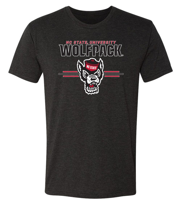 North Carolina State Wolfpack Premium Tri-Blend Tee Shirt - 3-Stripe Primary Logo