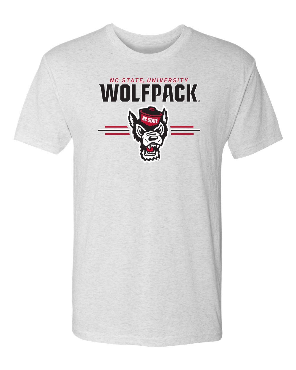 North Carolina State Wolfpack Premium Tri-Blend Tee Shirt - 3-Stripe Primary Logo