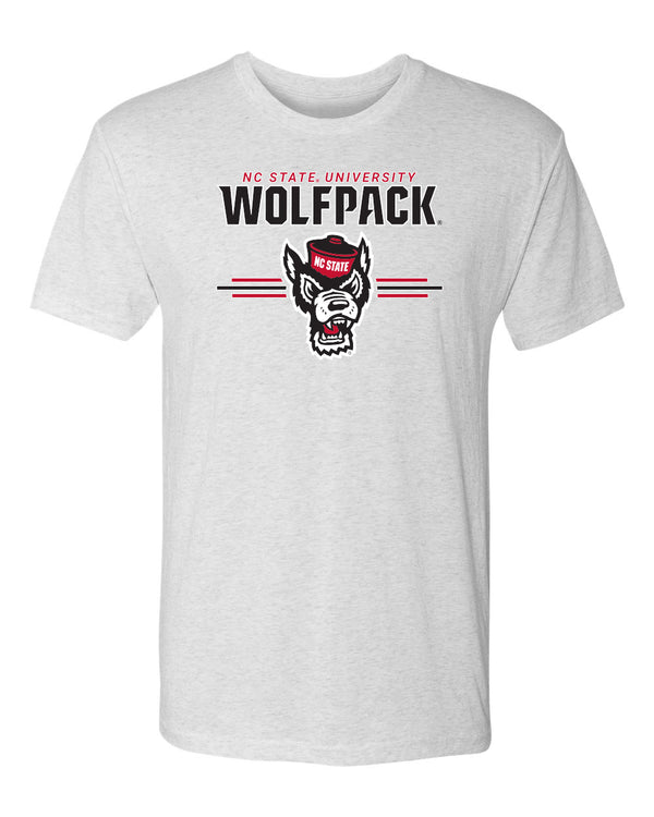 North Carolina State Wolfpack Premium Tri-Blend Tee Shirt - 3-Stripe Primary Logo