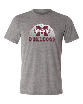 Mississippi State Bulldogs Premium Tri-Blend Tee Shirt - MSU Bulldogs Basketball