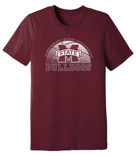 Mississippi State Bulldogs Premium Tri-Blend Tee Shirt - MSU Bulldogs Basketball