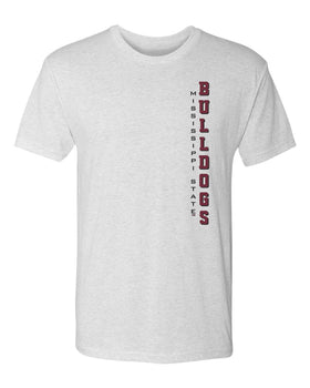 Mississippi State Bulldogs Premium Tri-Blend Tee Shirt - Vertical MSU Bulldogs