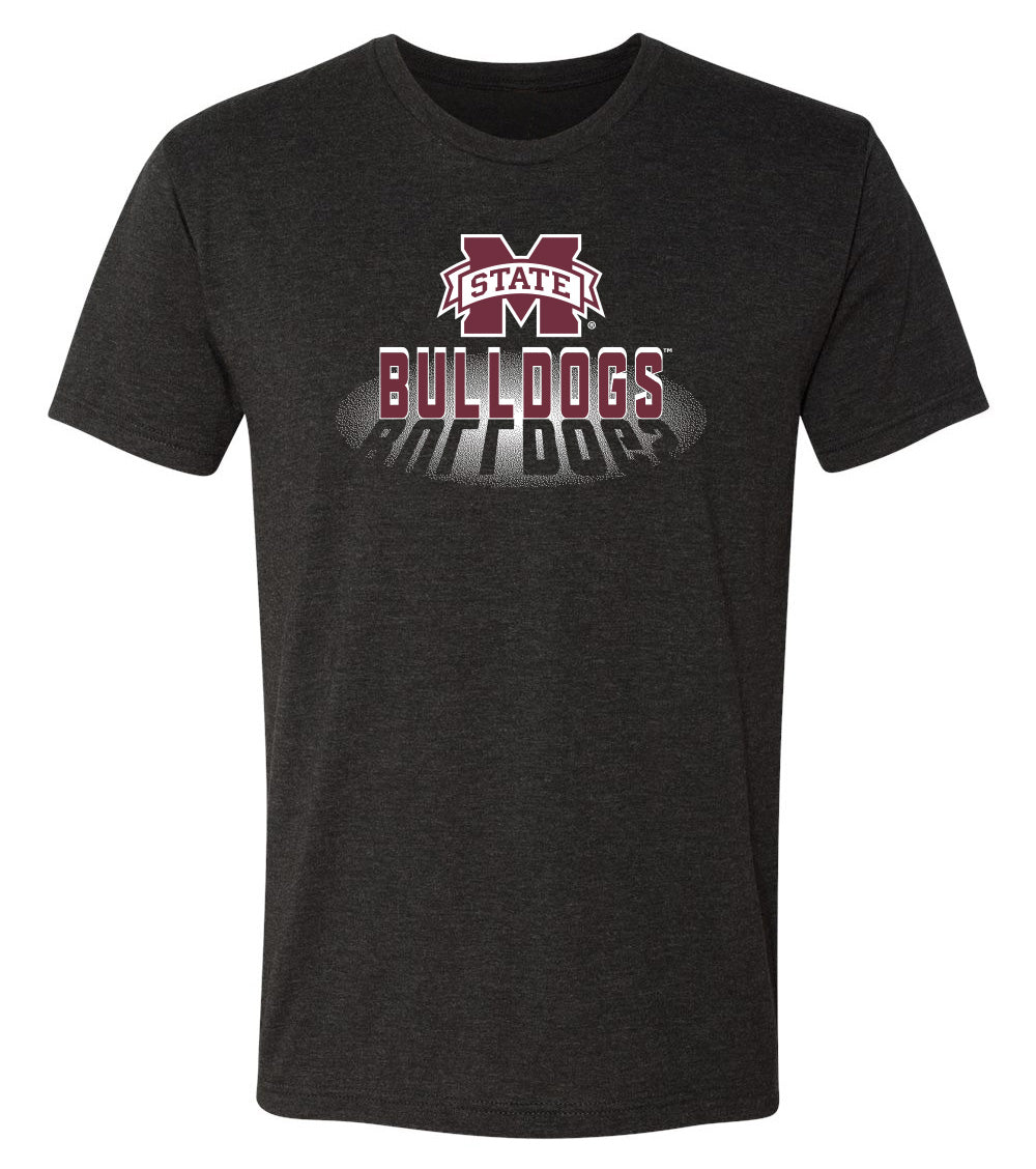 Mississippi State Bulldogs Premium Tri-Blend Tee Shirt - Bulldogs Spotlight and Shadow