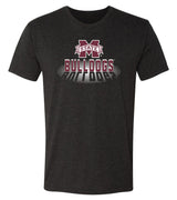 Mississippi State Bulldogs Premium Tri-Blend Tee Shirt - Bulldogs Spotlight and Shadow