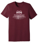 Mississippi State Bulldogs Premium Tri-Blend Tee Shirt - Bulldogs Spotlight and Shadow