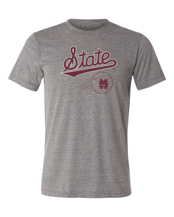 Mississippi State Bulldogs Premium Tri-Blend Tee Shirt - Mississippi State Baseball
