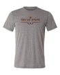 Texas State Bobcats Premium Tri-Blend Tee Shirt - Striped Texas State Football Laces