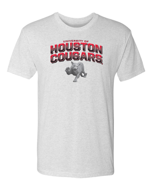 Houston Cougars Premium Tri-Blend Tee Shirt - Full Color Fade with Cougar