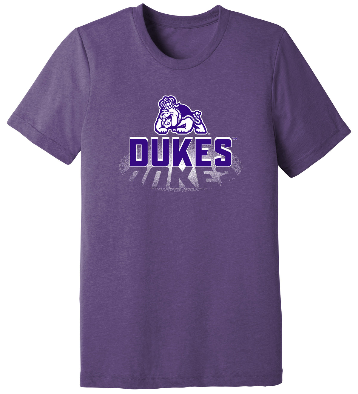 James Madison Dukes Premium Tri-Blend Tee Shirt - Spotlight and Shadow Dukes