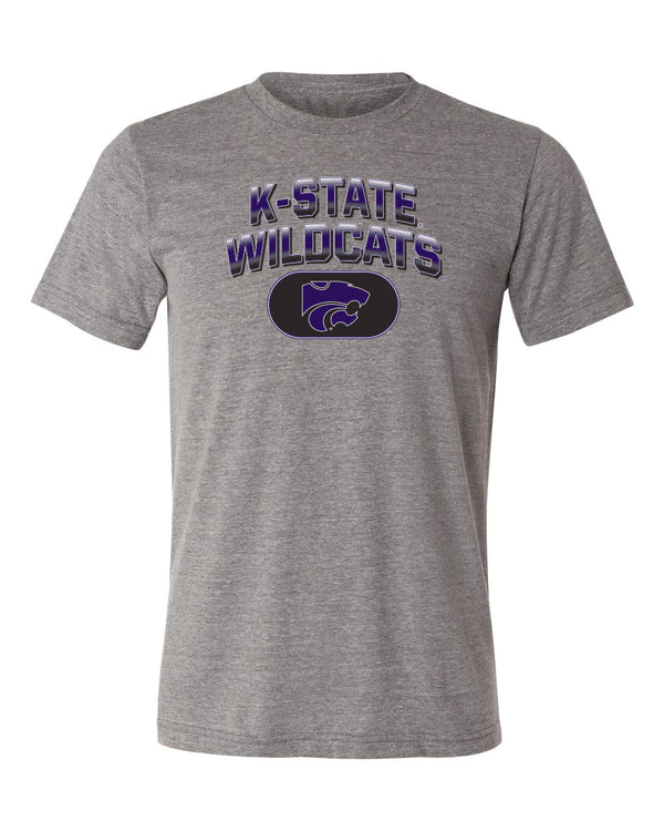 K-State Wildcats Premium Tri-Blend Tee Shirt - Full Color K-State Wildcats Fade