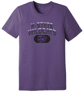 K-State Wildcats Premium Tri-Blend Tee Shirt - Full Color K-State Wildcats Fade