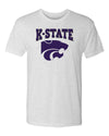 K-State Wildcats Premium Tri-Blend Tee Shirt - Kansas State Powercat Logo