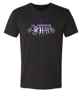 K-State Wildcats Premium Tri-Blend Tee Shirt - Spotlight and Shadow K-State