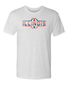 Illinois Fighting Illini Premium Tri-Blend Tee Shirt - Striped Illinois Football Laces