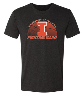 Illinois Fighting Illini Premium Tri-Blend Tee Shirt - University of Illinois Basketball