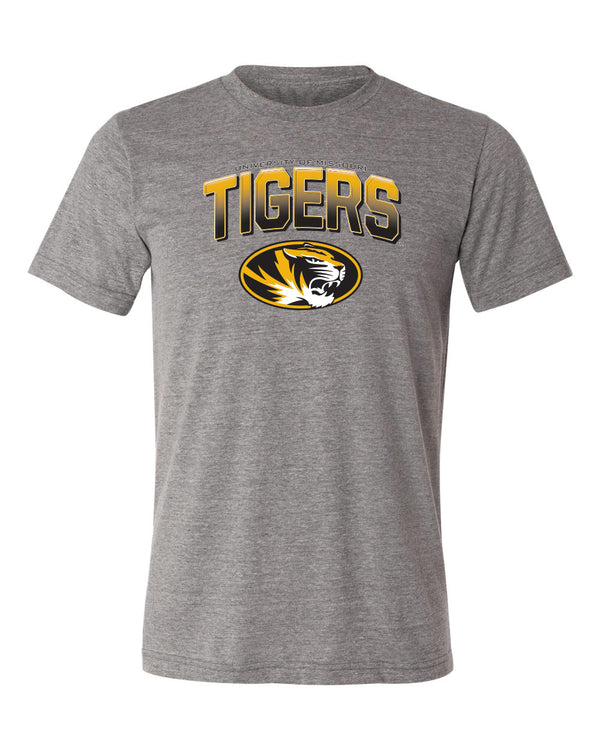 Missouri Tigers Premium Tri-Blend Tee Shirt - Full Color Fade Tigers Logo