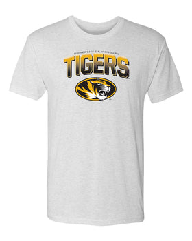 Missouri Tigers Premium Tri-Blend Tee Shirt - Full Color Fade Tigers Logo