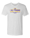 LSU Tigers Premium Tri-Blend Tee Shirt - Striped Tigers Football Laces