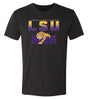 LSU Tigers Premium Tri-Blend Tee Shirt - LSU Tiger Stadium Full Color Fade