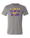 LSU Tigers Premium Tri-Blend Tee Shirt - LSU Tiger Stadium Full Color Fade