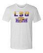 LSU Tigers Premium Tri-Blend Tee Shirt - LSU Tiger Stadium Full Color Fade