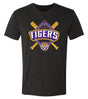 LSU Tigers Premium Tri-Blend Tee Shirt - LSU Baseball Diamond