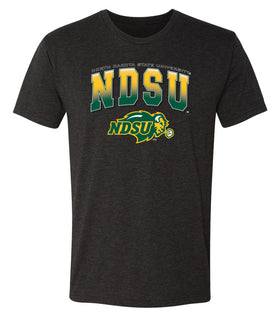 NDSU Bison Premium Tri-Blend Tee Shirt - Full Color NDSU Fade with Logo