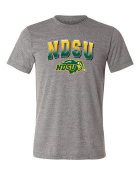 NDSU Bison Premium Tri-Blend Tee Shirt - Full Color NDSU Fade with Logo