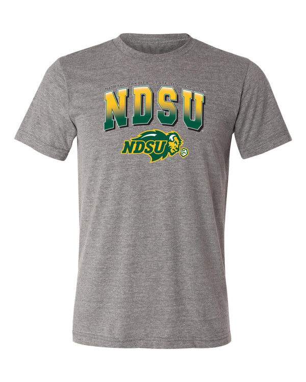 NDSU Bison Premium Tri-Blend Tee Shirt - Full Color NDSU Fade with Logo