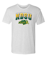 NDSU Bison Premium Tri-Blend Tee Shirt - Full Color NDSU Fade with Logo