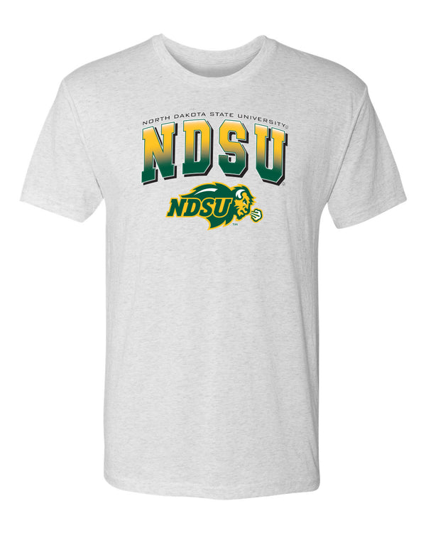 NDSU Bison Premium Tri-Blend Tee Shirt - Full Color NDSU Fade with Logo